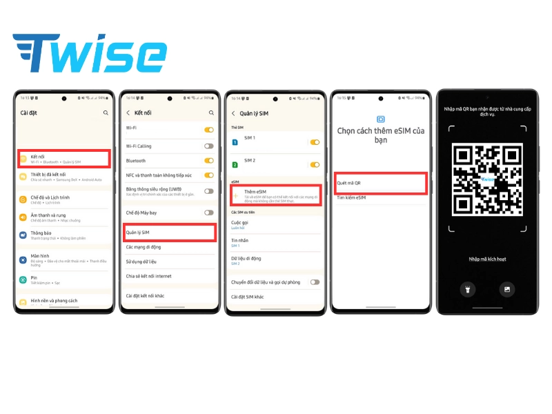 Cài đặt esim trên thiết bị android đơn giản, nhanh chóng