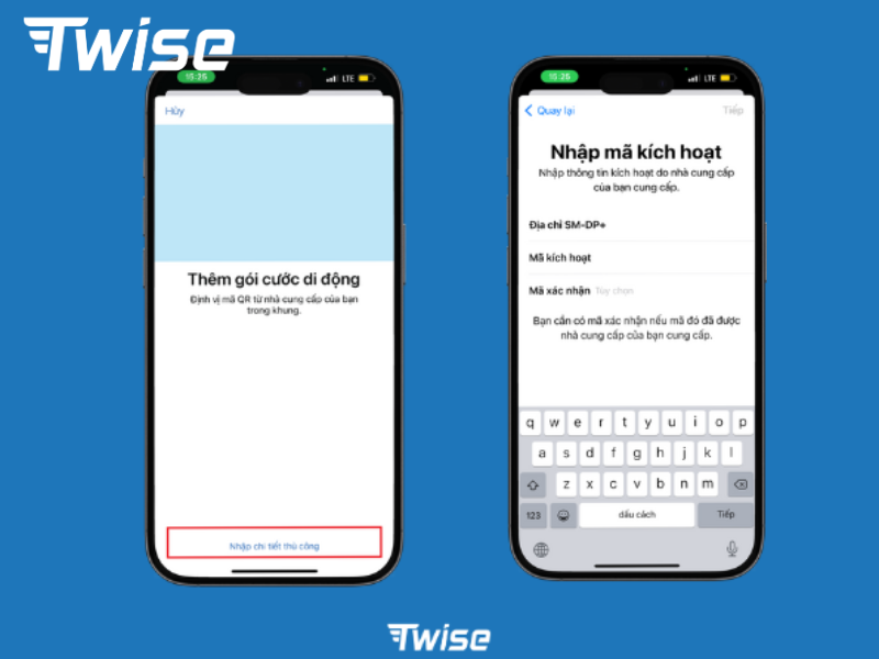 Cài đặt esim trên điện thoại android