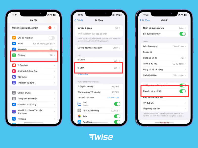 Kích hoạt eSIM Hà Lan trên thiết bị Iphone
