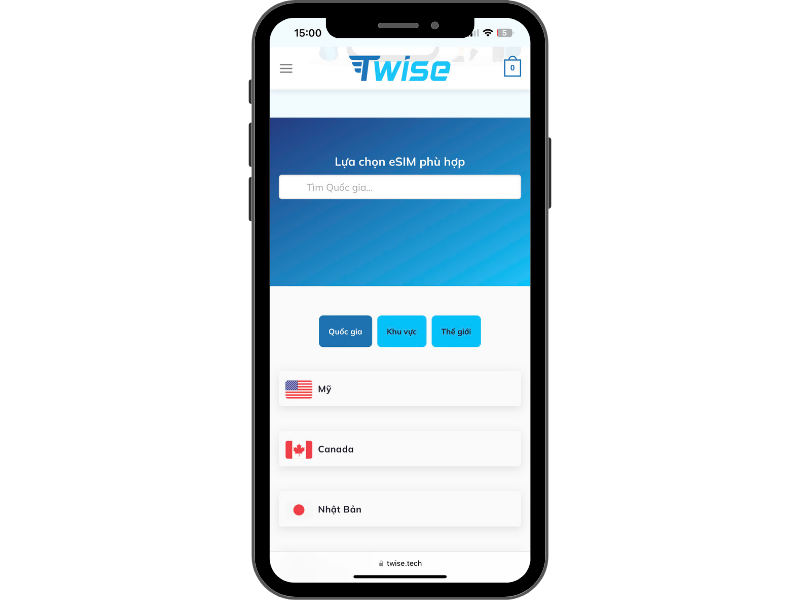 Truy cập trang web chính thức của Twise