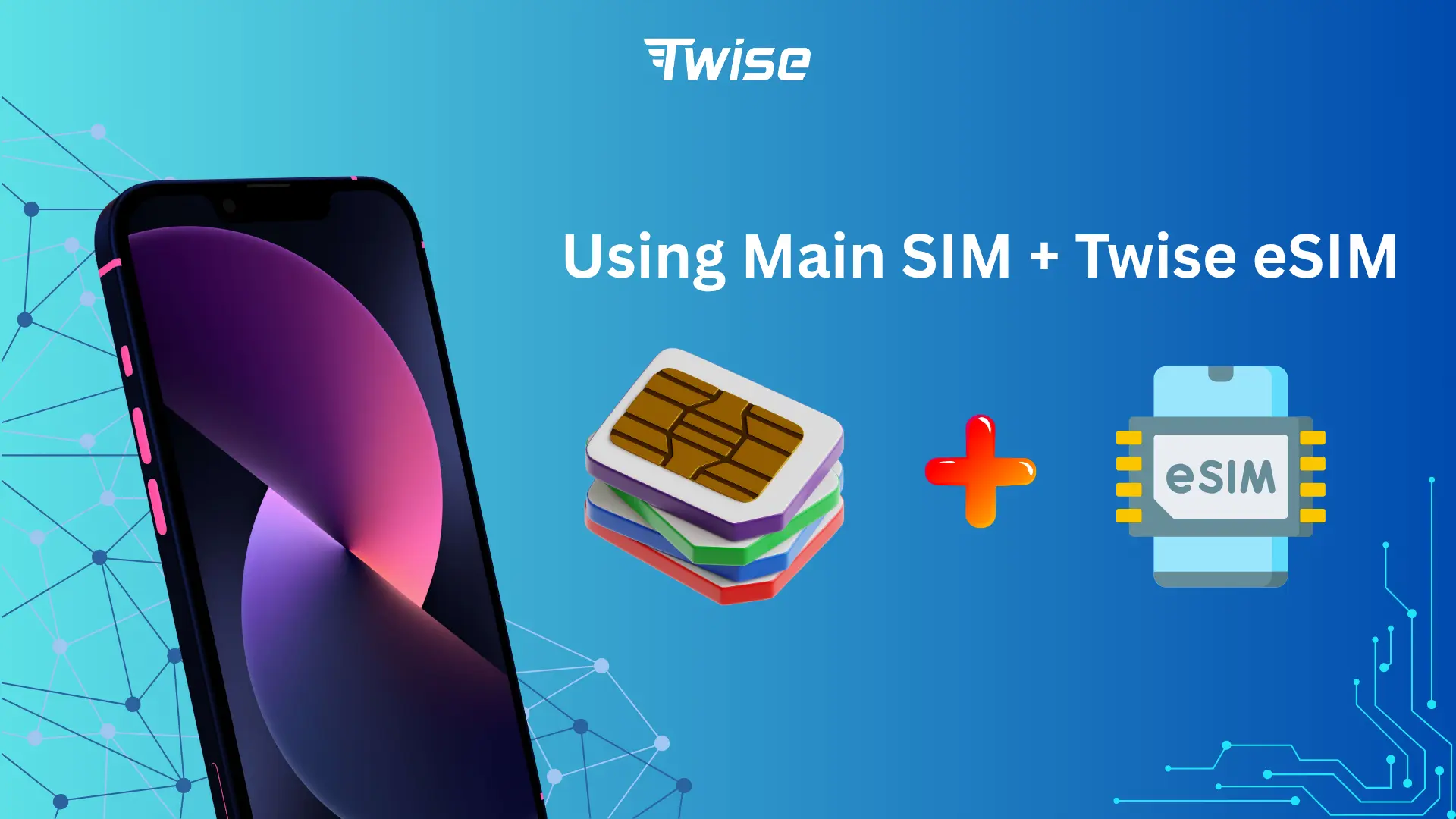 using main sim while using esim