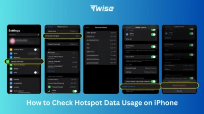 Hotspot data usage on iPhone