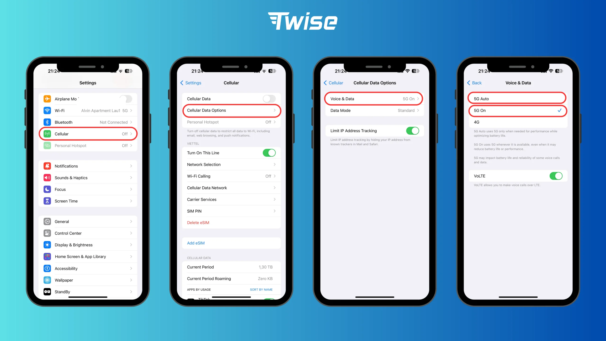 turn off 5G on iPhone