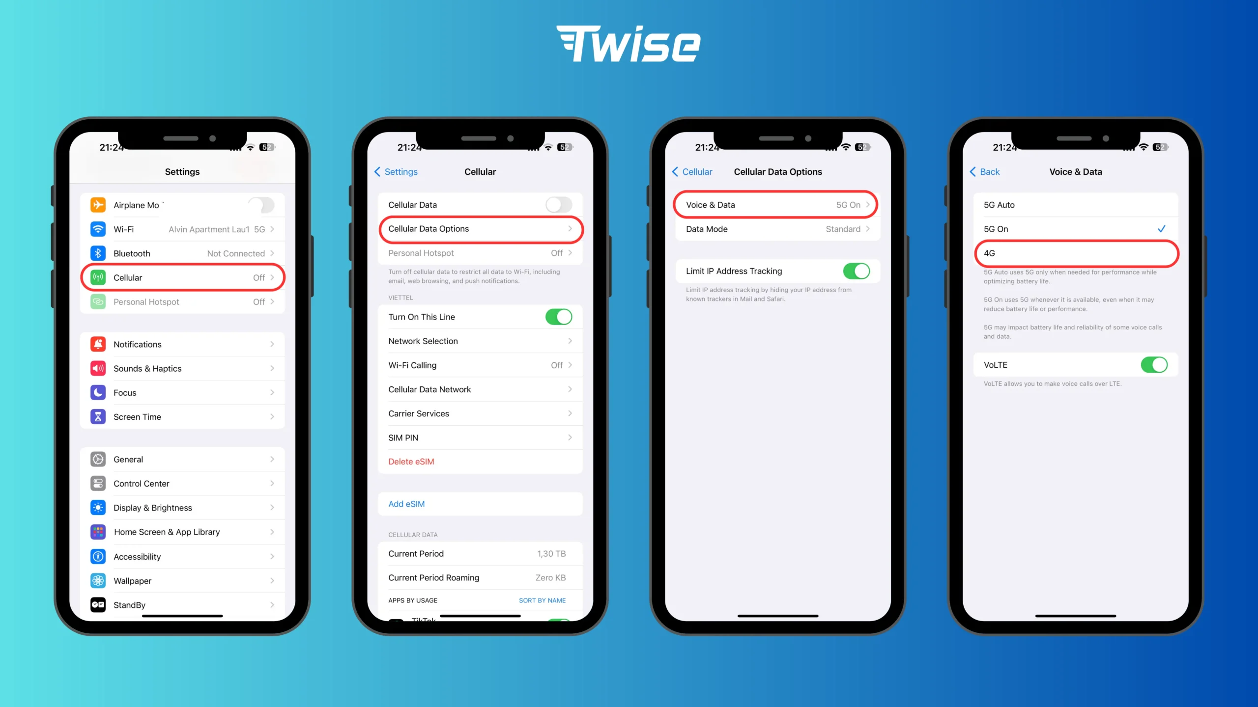 turn off 5G on iPhone