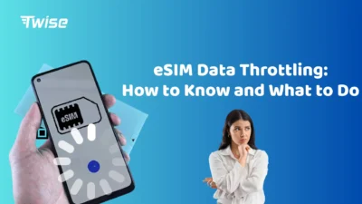 eSIM data throttling