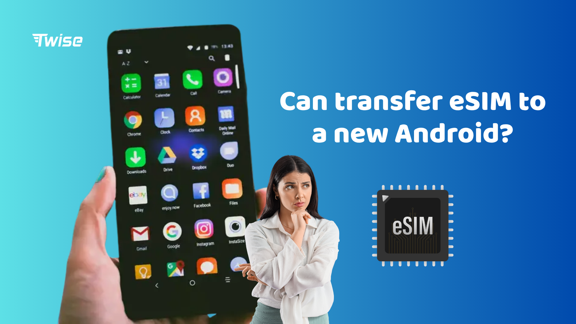 transfer esim to new android