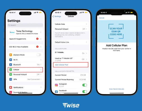How to install eSIM Taiwan using QR code