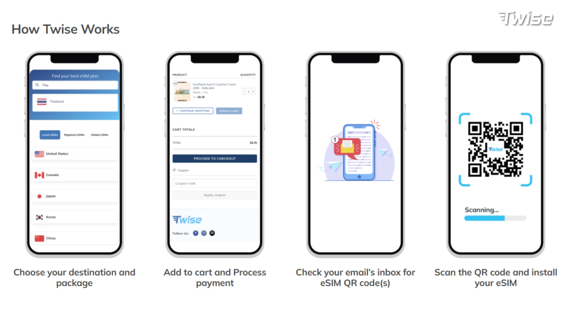 Place an eSIM Taiwan order - simple & fast