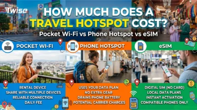 How Much Does a Travel Hotspot Cost? Pocket Wi-Fi vs Phone Hotspot vs eSIM