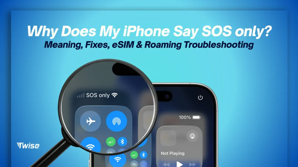 why does my iphone say sos