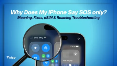 why does my iphone say sos