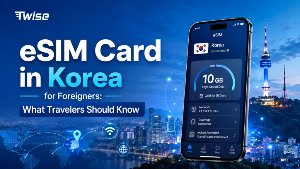 eSIM card in Korea for foreigners